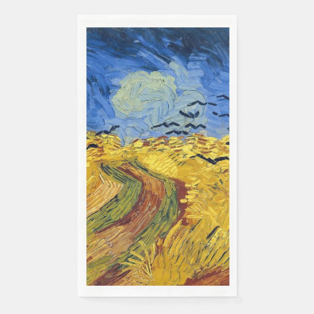 Servilleta De Papel Pintura impresionista de Van Gogh Wheat Fields (Anverso)