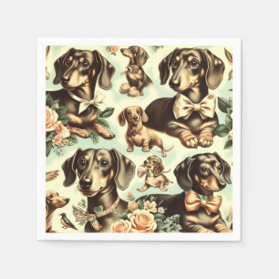 Servilleta De Papel Pintura inmaculada de Dachshund