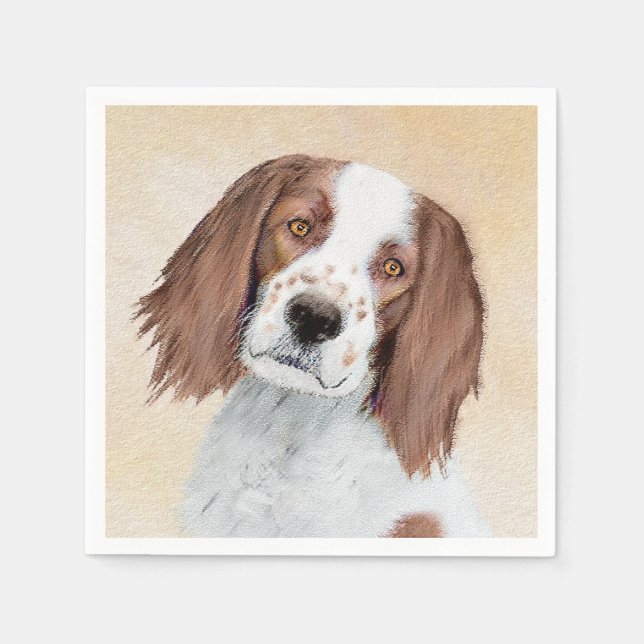 Servilleta De Papel Pintura irlandesa de estilo rojo y blanco - Arte o (Anverso)