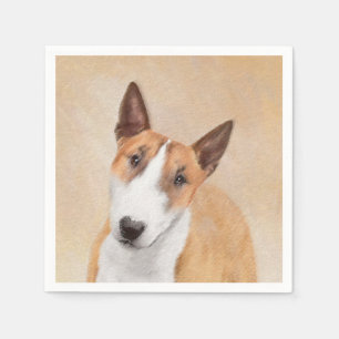 Servilleta De Papel Pintura Miniatura de Bull Terrier - Cute Original 