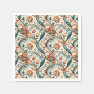 Servilleta De Papel Pintura mural floral Art Nouveau vintage