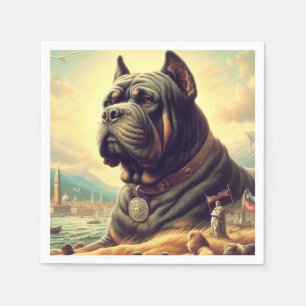 Servilleta De Papel Pintura Retro Cane Corso