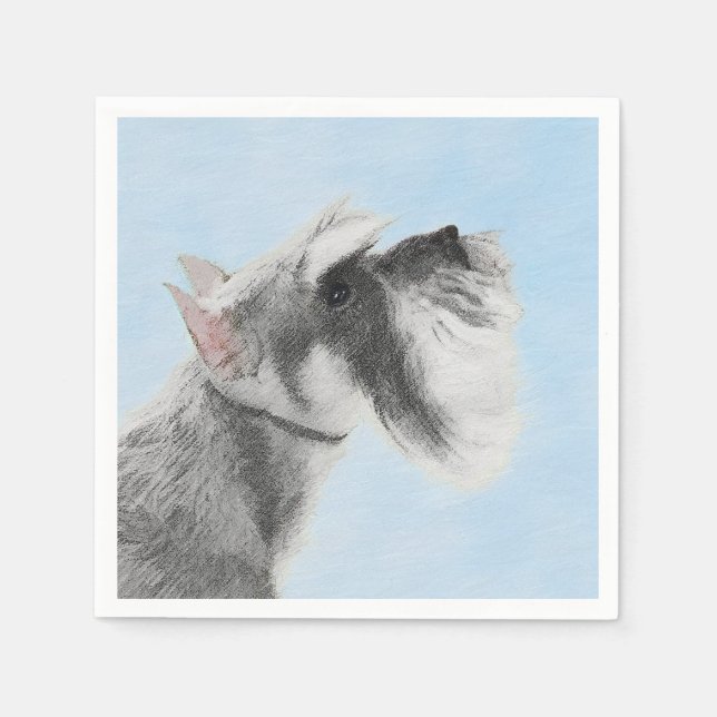 Servilleta De Papel Pintura Schnauzer (gigante, estándar) - Arte de pe (Anverso)