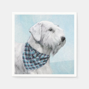 Servilleta De Papel Pintura Sealyham Terrier - Arte Perro Original.