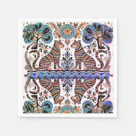 Servilleta De Papel pintura simple de madhubani