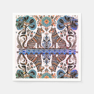 Servilleta De Papel pintura simple de madhubani