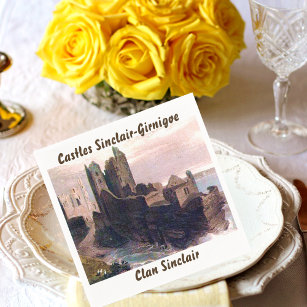 Servilleta De Papel Pintura Sinclair Clan's Castles Sinclair-Girnigoe