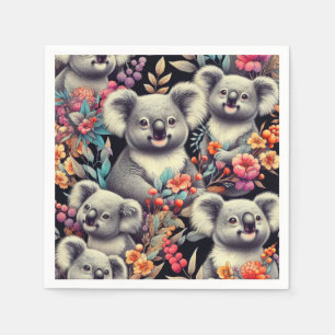 Servilleta De Papel Pintura vintage de Cute Koala