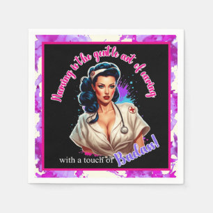 Servilleta De Papel Pinup_ Nurse Badass