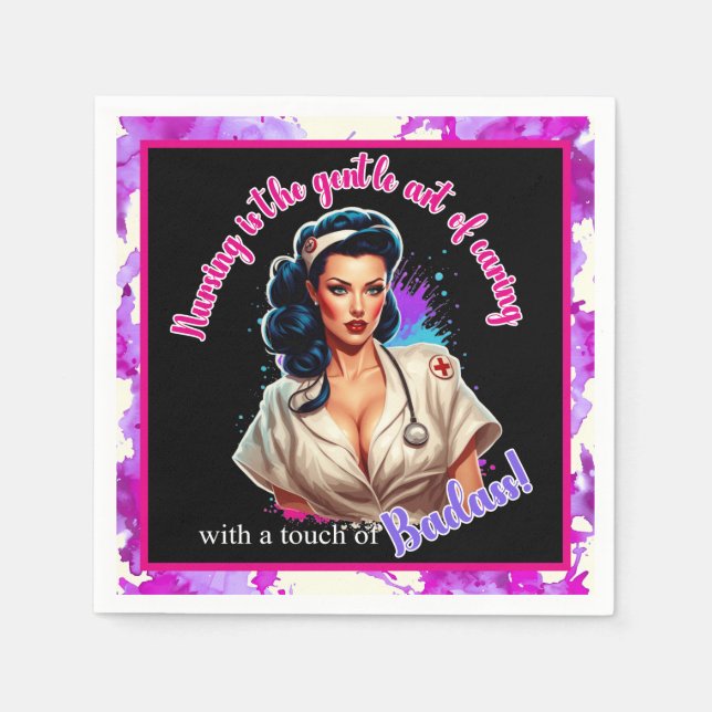Servilleta De Papel Pinup_ Nurse Badass (Anverso)