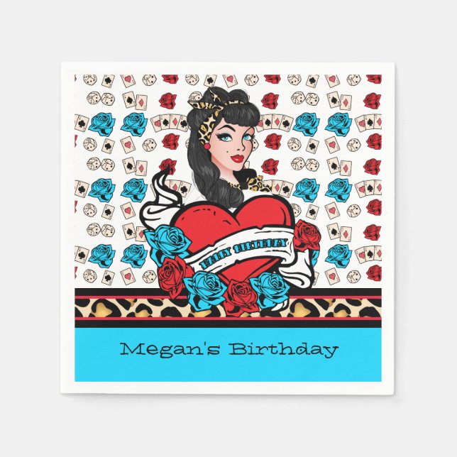 Servilleta De Papel Pinza, Rock-A-Billy (Anverso)