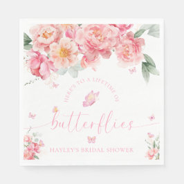 Servilleta De Papel Piper Peony Life Of Butterflies Bridal Shower