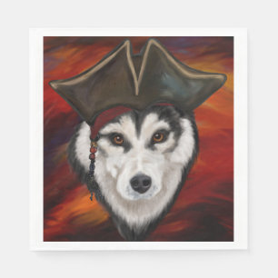 Servilleta De Papel Pirata Malamute de Alaska