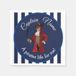 Servilleta De Papel Pirata Nautical Blue Boy