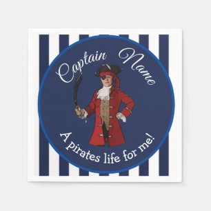 Servilleta De Papel Pirata Nautical Blue Boy
