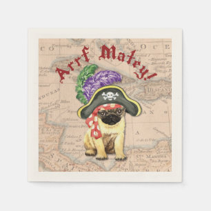 Servilleta De Papel Pirata Pug