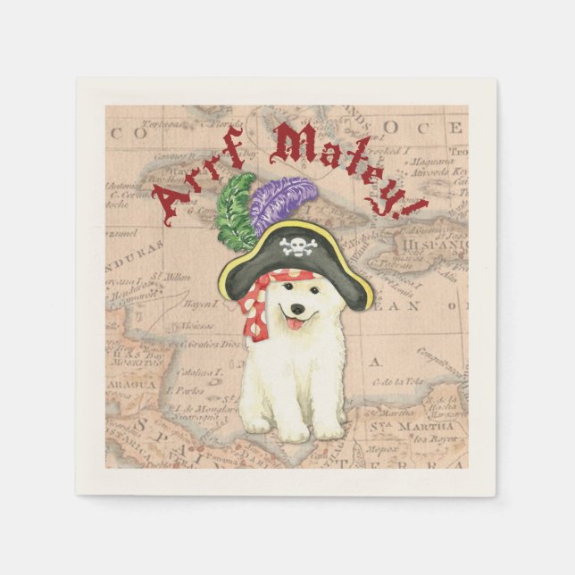 Servilleta De Papel Pirata Samoyed (Anverso)