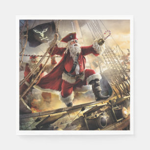 Servilleta De Papel Pirata Santa