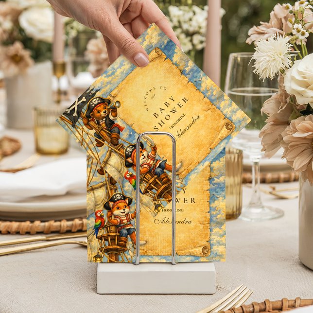 Servilleta De Papel Pirate Adventure Storybook Baby Shower (Subido por el creador)