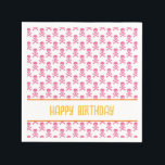 Servilleta De Papel Pirate Crossbone Happy Birthday Kids Colorful Fun<br><div class="desc">Silhouette pirata cruces en rosa turquesa,  guarnecido naranja sobre fondo blanco con personalizado FELIZ CUMPLEAÑOS en amarillo. Gran Decoración Fiesta para cualquier Chica del Fiesta Pirata,  Tema de cumpleaños infantil,  evento familiar amistoso a cualquier edad. Colorido,  Artista,  Divertido. Mezcla y combina colecciones piratas/niños enteras por TMCdesign.</div>