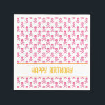 Servilleta De Papel Pirate Crossbone Happy Birthday Kids Colorful Fun<br><div class="desc">Silhouette pirata cruces en rosa turquesa,  guarnecido naranja sobre fondo blanco con personalizado FELIZ CUMPLEAÑOS en amarillo. Gran Decoración Fiesta para cualquier Chica del Fiesta Pirata,  Tema de cumpleaños infantil,  evento familiar amistoso a cualquier edad. Colorido,  Artista,  Divertido. Mezcla y combina colecciones piratas/niños enteras por TMCdesign.</div>