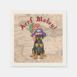 Servilleta De Papel Pirate Doberman Pinscher