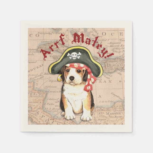 Servilleta De Papel Pirate Gorra Beagle (Anverso)