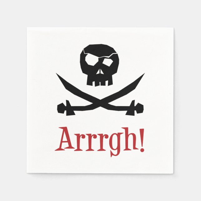 Servilleta De Papel Pirate Skull (Anverso)