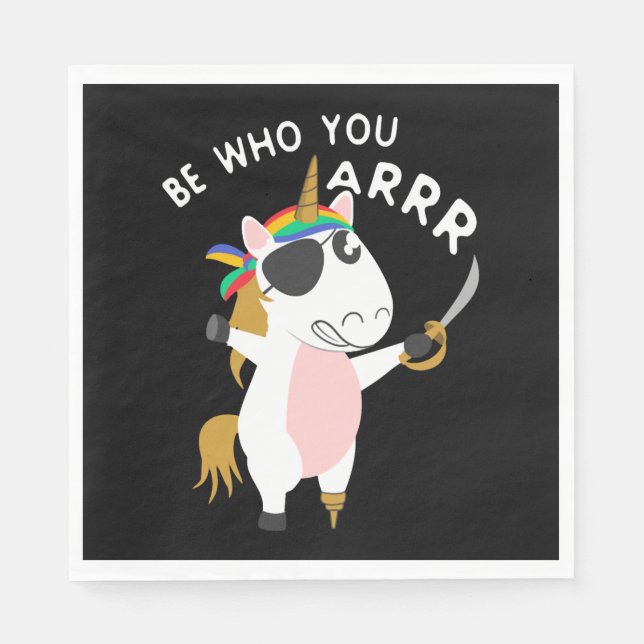 Servilleta De Papel Pirate Unicorn (Anverso)