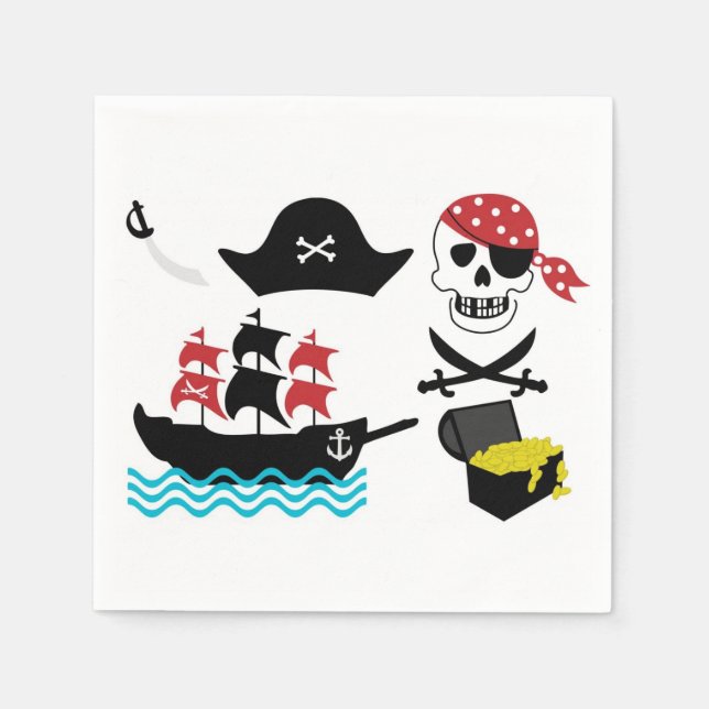 Servilleta De Papel Pirates Cocktail Napkin (Anverso)