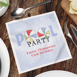 Servilleta De Papel Piscina Cumpleaños Fiesta Bolas de Playa Divertido