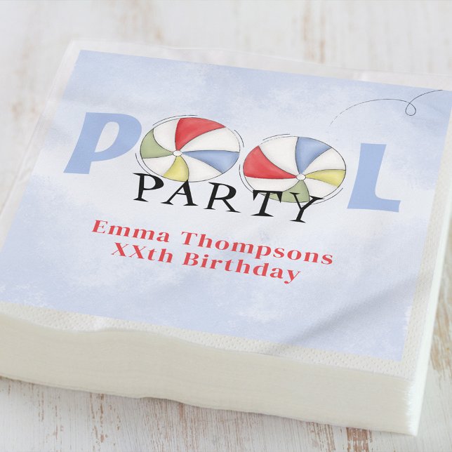 Servilleta De Papel Piscina Cumpleaños Fiesta Bolas de Playa Divertido (Subido por el creador)
