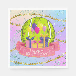 Servilleta De Papel Piscina de tenis Jugador fiesta de cumpleaños