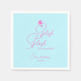 Servilleta De Papel Piscina de verano simple Chica Sirena Cumpleaños