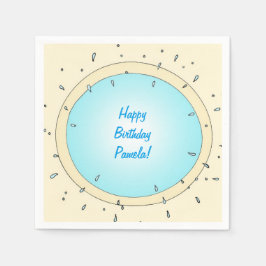 Servilleta De Papel Piscina moderna Splash Napkins de cumpleaños perso