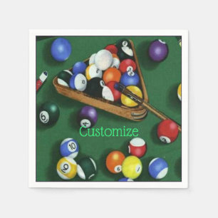 Servilleta De Papel Piscina Romper Cuadros Temáticos Billiards