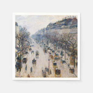 Servilleta De Papel Pissarro - Boulevard Montmartre, Mañana de Inviern