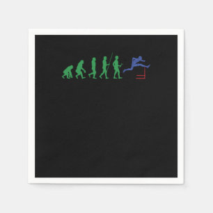 Servilleta De Papel Pista Y Gimnasta De Campo Corriendo Hurdling Gi
