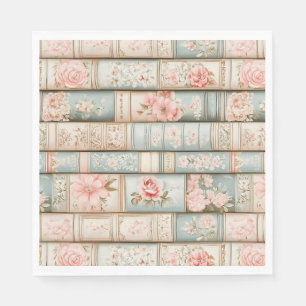 Servilleta De Papel Pistas de libros de tonos pastel