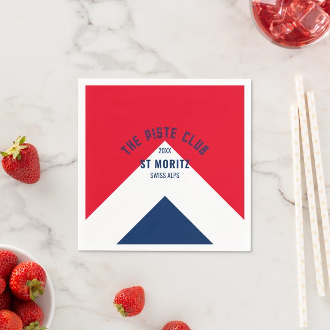 Servilleta De Papel Piste Club Personalizado de la Marina Roja (In situ)