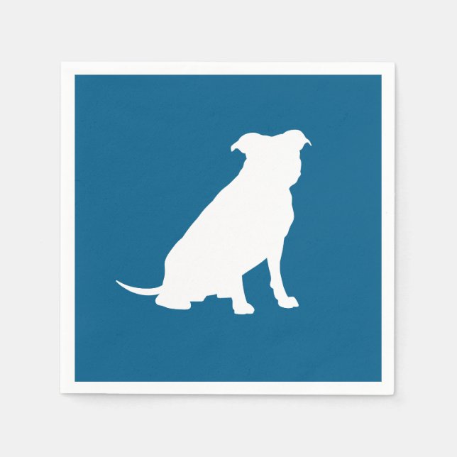 Servilleta De Papel Pit Bull Baby Shower Dog Pitbull Blue Boy (Anverso)