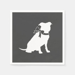 Servilleta De Papel Pit Bulldog Baby Shower Género Neutral Pitbull