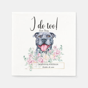 Servilleta De Papel Pit Bulldog Boda Cocktail Napkins