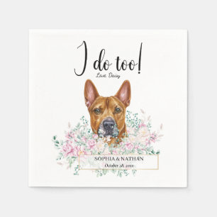 Servilleta De Papel Pit Bulldog Boda Cocktail Napkins