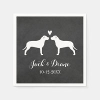 Pit Bulls Pareja de Novios con Texto Personalizado