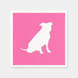 Servilleta De Papel Pitbull, Chica rosado de Baby Shower Bulldog Pit