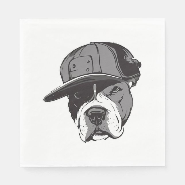 Servilleta De Papel Pitbull Gangster (Anverso)