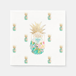 Servilleta De Papel PixDezines Aloha Pineapples/fondo DIY