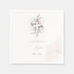 Servilleta De Papel PixDezines H2 Eucalyptus Rosa Bautismo