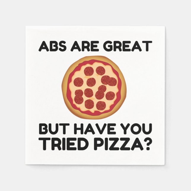 Servilleta De Papel Pizza abdominal (Anverso)